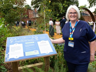 Nikki Dobson at the Forget-Me-Not Garden