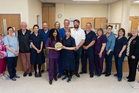 Staff and Patients at the Edward Jenner Unit receive the Myeloma Award